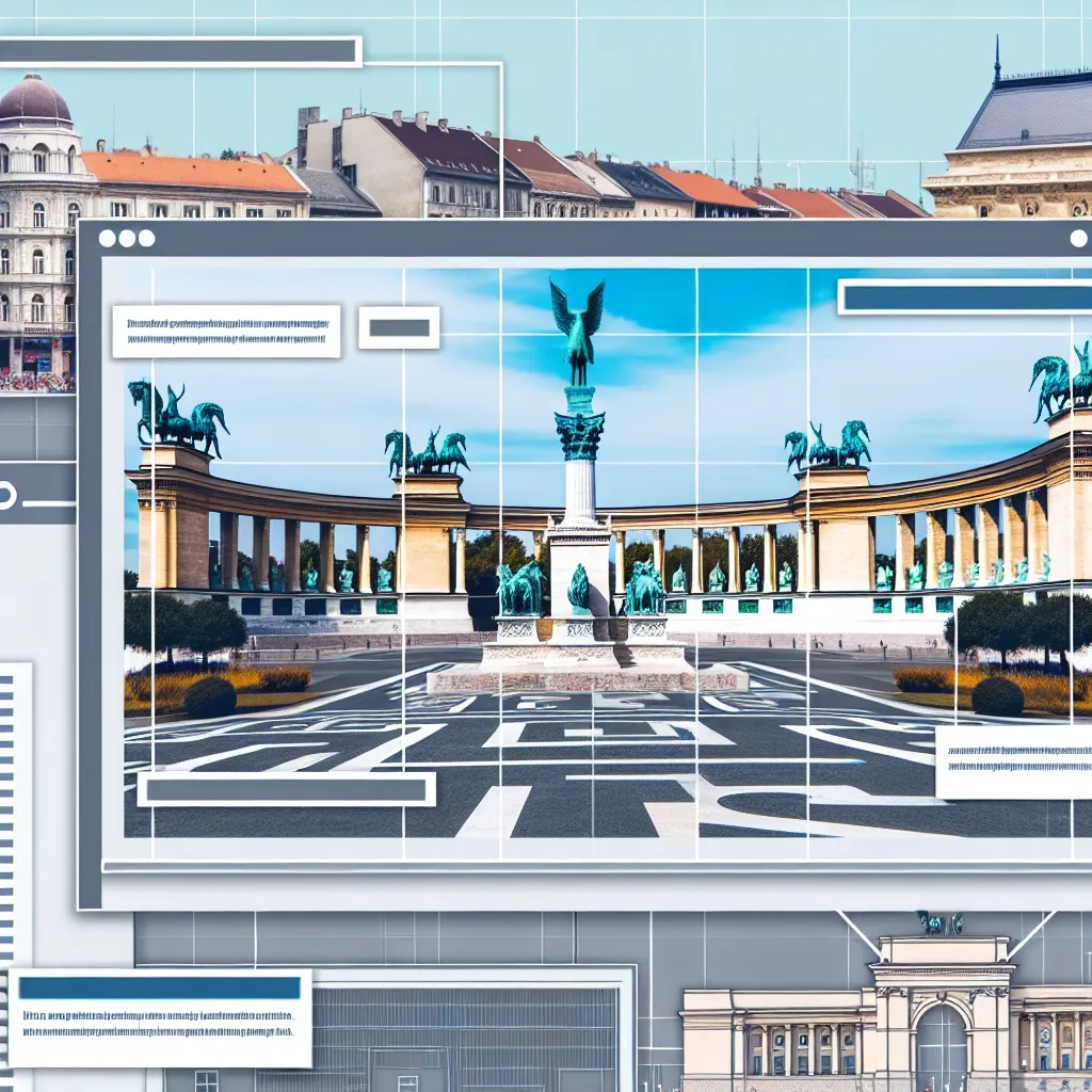 A Budapest Hősök tere és a Millenniumi Emlékmű napfelkeltekor