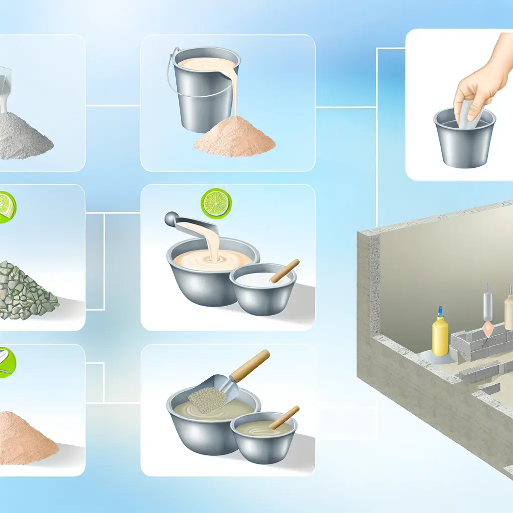 A vakolóhabarcs alapanyagai: homok, cement, mész és víz