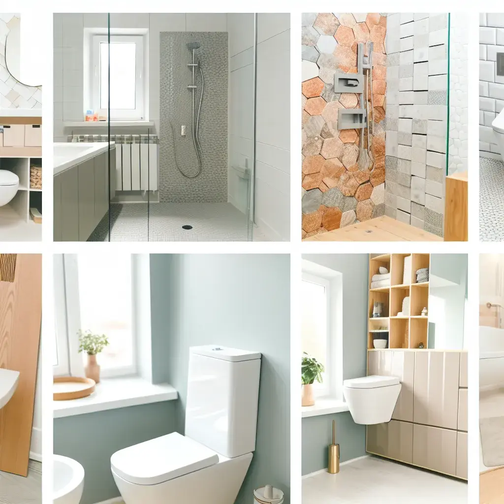 Felújított panel fürdőszoba okos elrendezéssel és helytakarékos zuhanyzóval