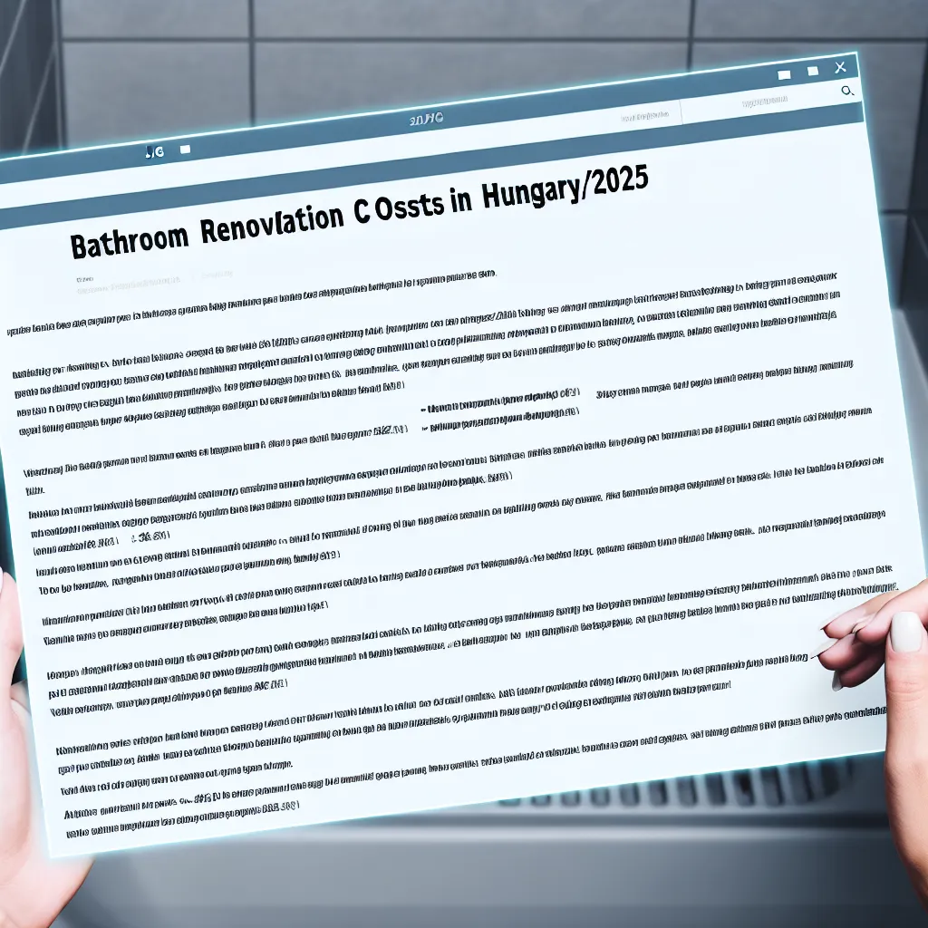 Fürdőszoba Felújítás Költség: Mennyibe Kerül Valójában?