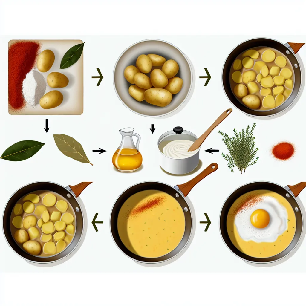 Gőzölgő, krémes krumplifőzelék tükörtojás feltéttel egy rusztikus tálban