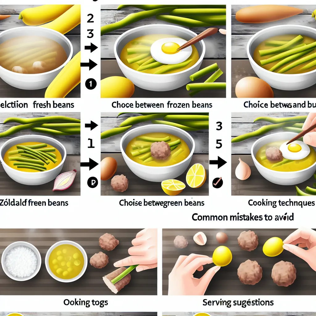 Hagyományos krémes sárgahüvelyű zöldbabfőzelék friss kaporral és tejföllel