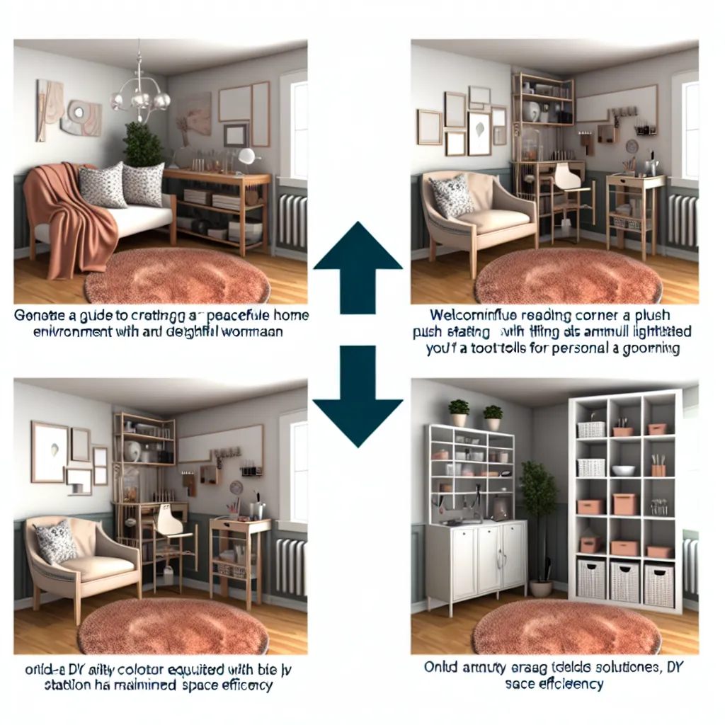 Hangulatos női olvasósarok és pihenőzóna növényekkel és meleg fényekkel