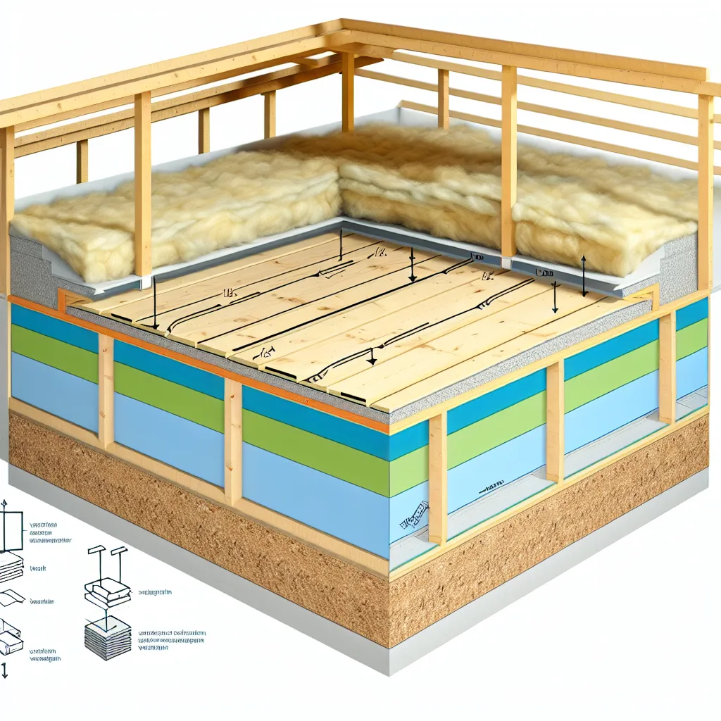 Helyes fa födém szigetelés rétegrend keresztmetszeti ábrája