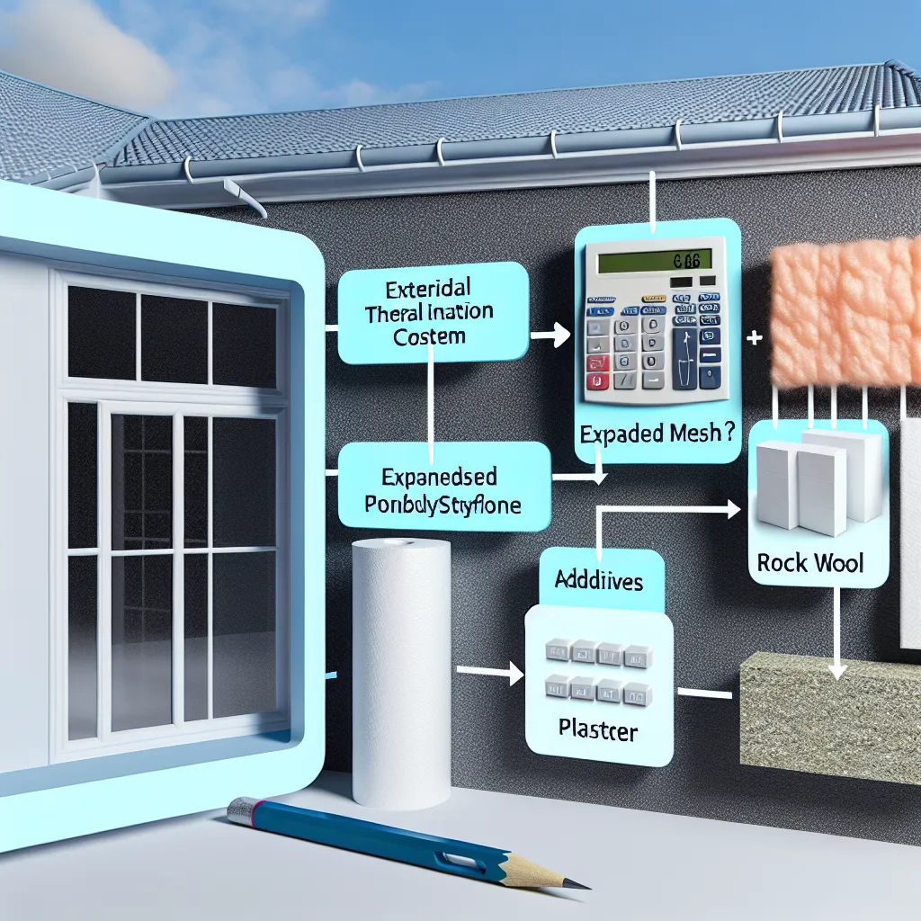 Homlokzati hőszigetelés kalkulátor használata táblagépen és szigetelőanyag minták