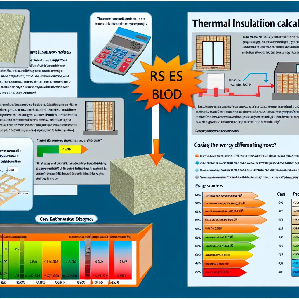 Hőveszteség hőkamerás felvétele és hőszigetelés kalkulátor illusztráció