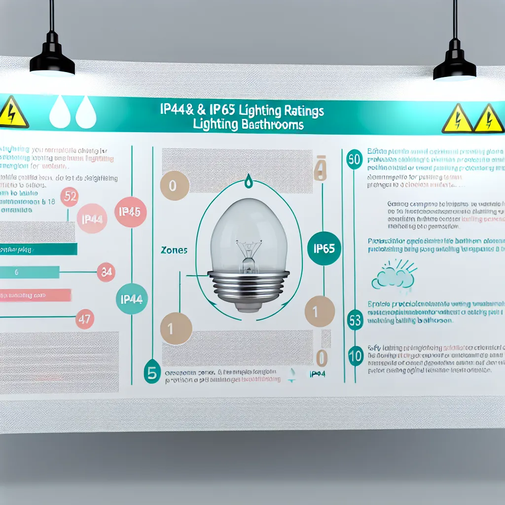 IP65 felirat egy vízálló lámpatest címkéjén, párás környezetben