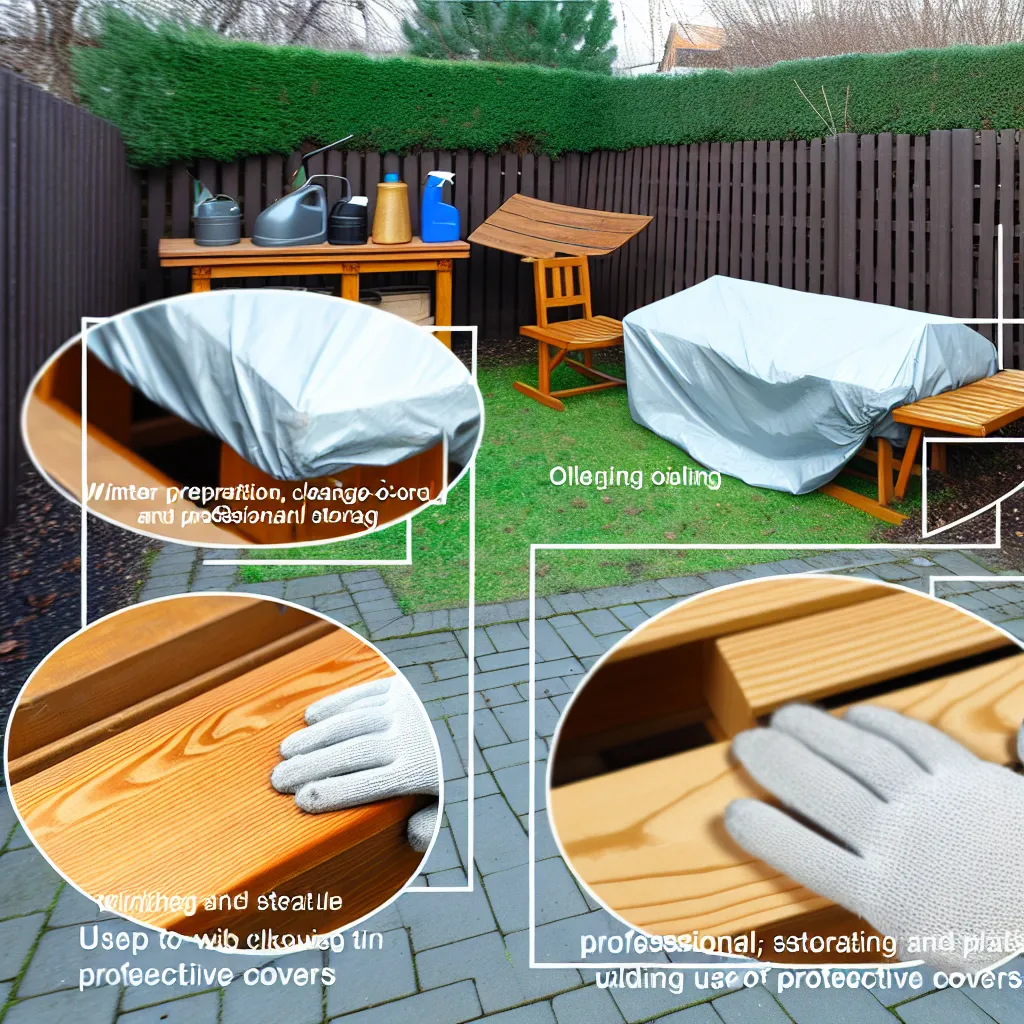 Fa kerti asztal olajozása és ápolása téliesítés előtt