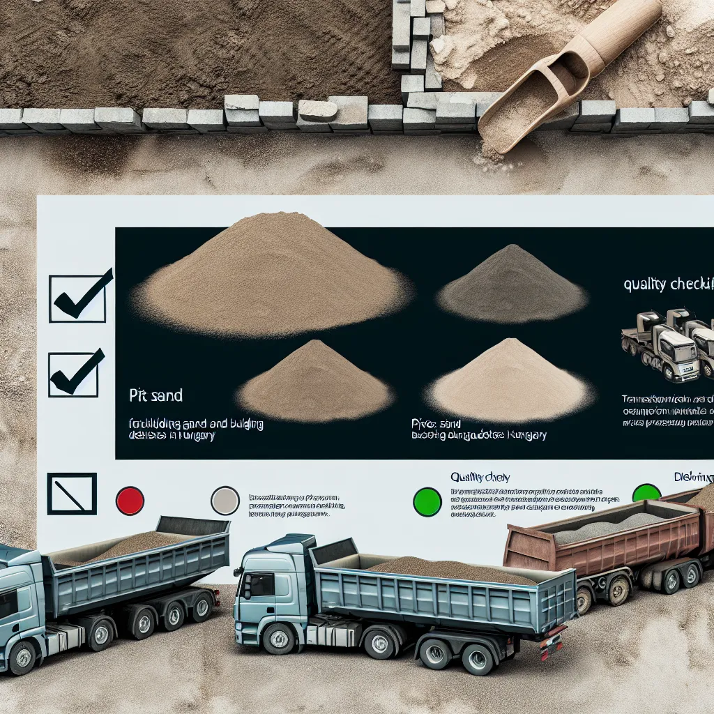 Különböző homoktípusok tárolása egy magyar tüzépen