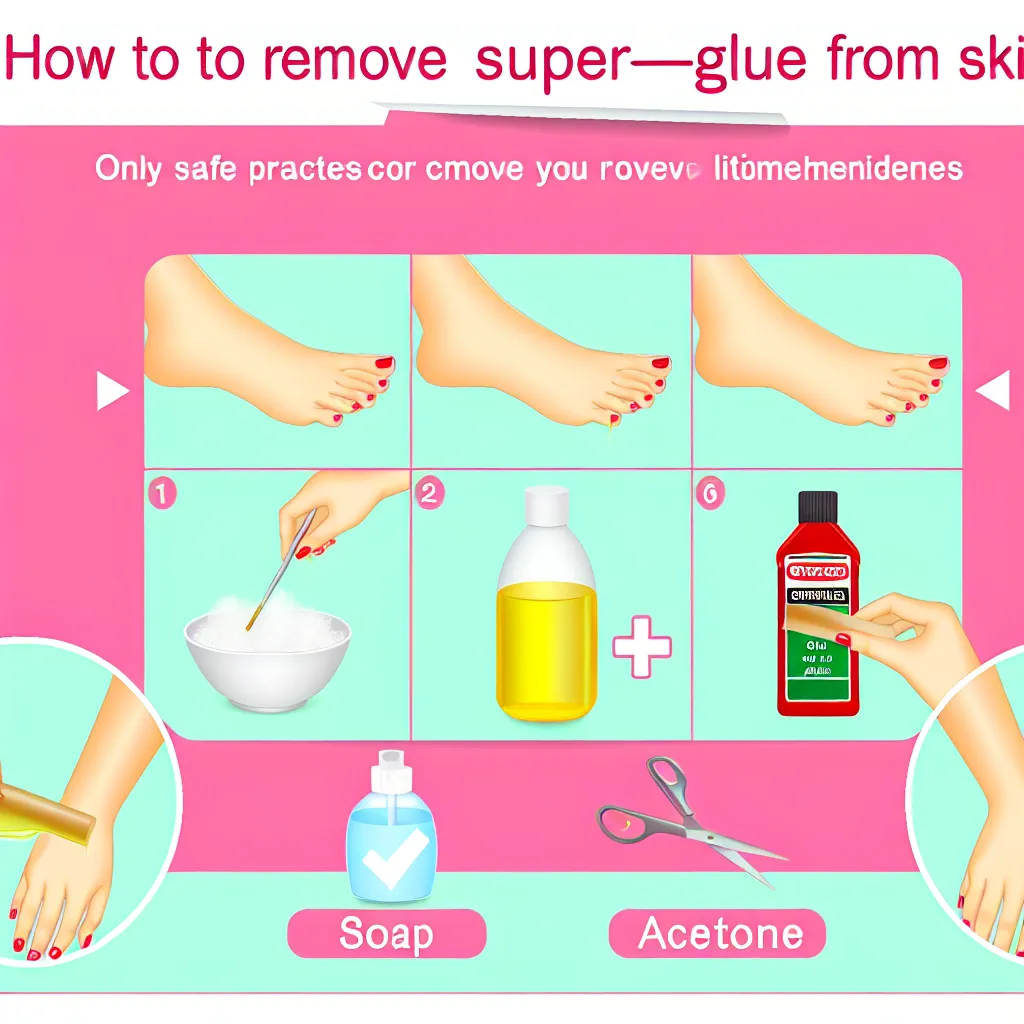 Kéz áztatása meleg szappanos vízben a ragasztó eltávolításához