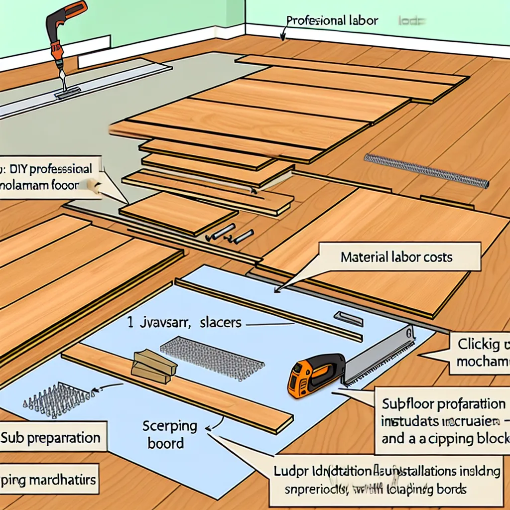 Laminált padló lerakás szerszámai és költségvetés kalkuláció