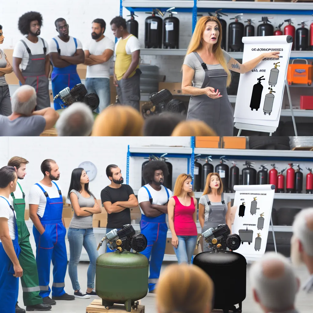 Tanácstalan barkácsoló kompresszor választás előtt a műhelyben