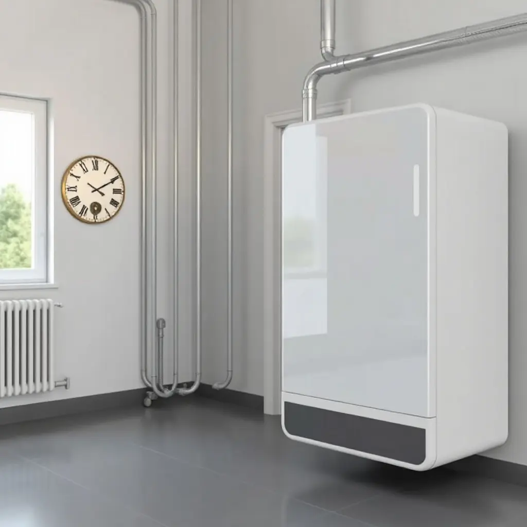 Modern elektromos fűtő egy nappali szobában télen – fűtő kiválasztási útmutató