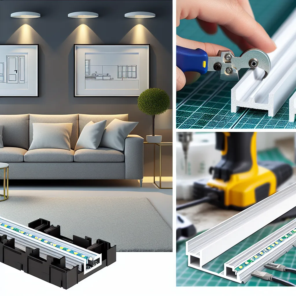 Modern nappali rejtett világítással és LED díszléccel