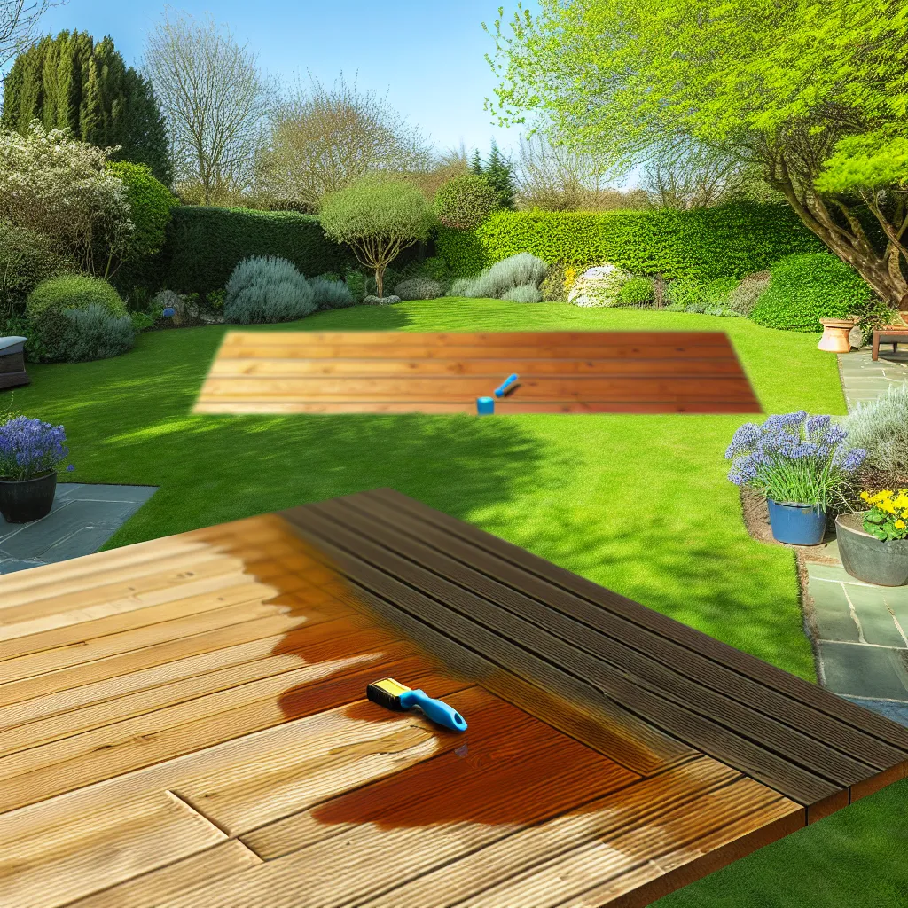 Porównanie desek tarasowych: poszarzałe drewno kontra zaolejowane z efektem perlenia wody