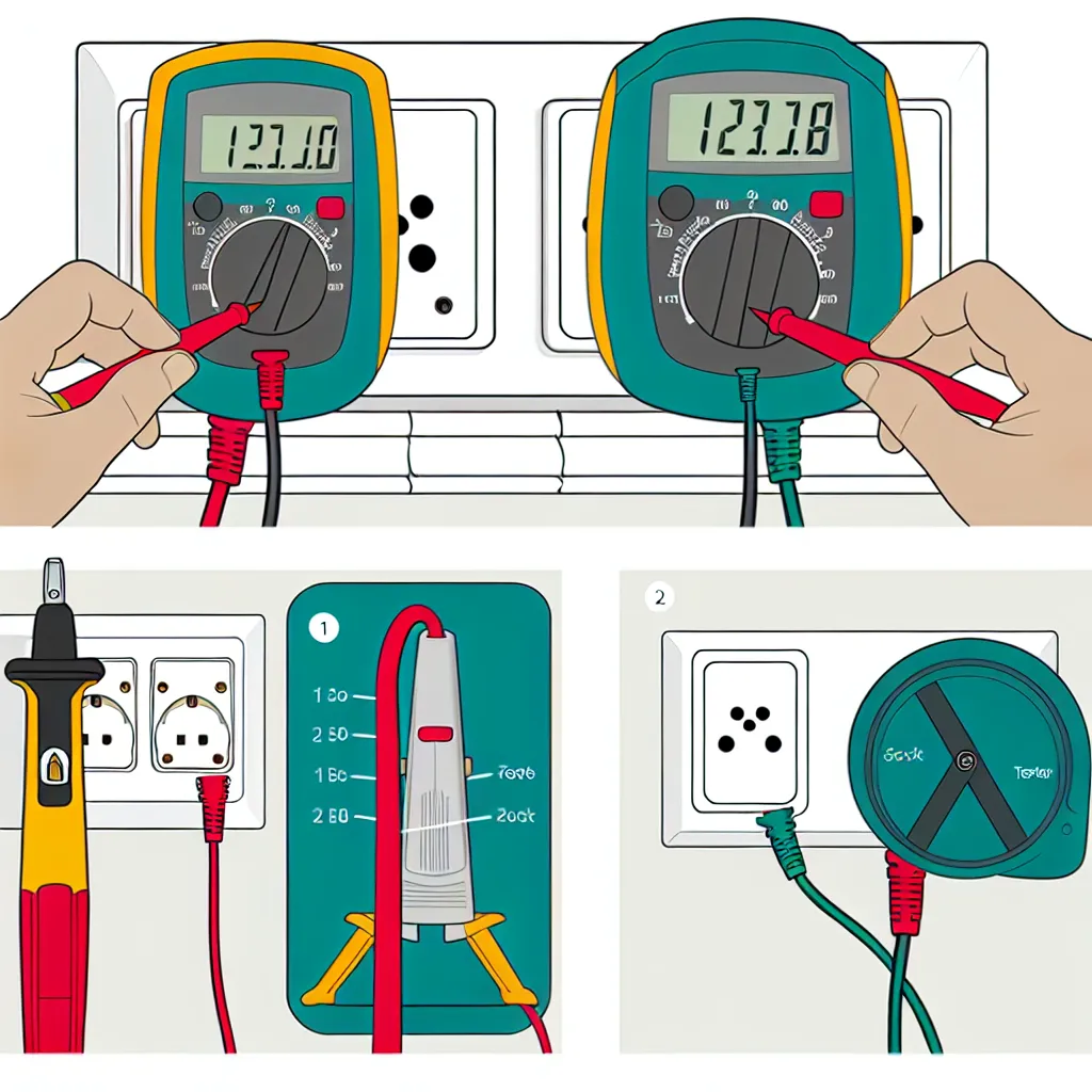 Különböző mérőeszközök: multiméter, fázisceruza és konnektor teszter
