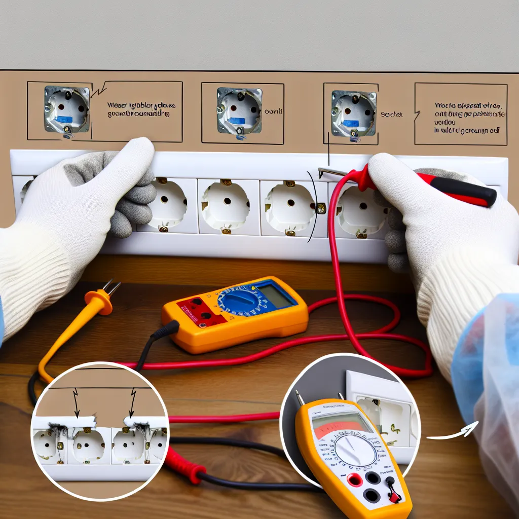 Konnektor szétszedve, látható zöld-sárga földelő vezetékkel