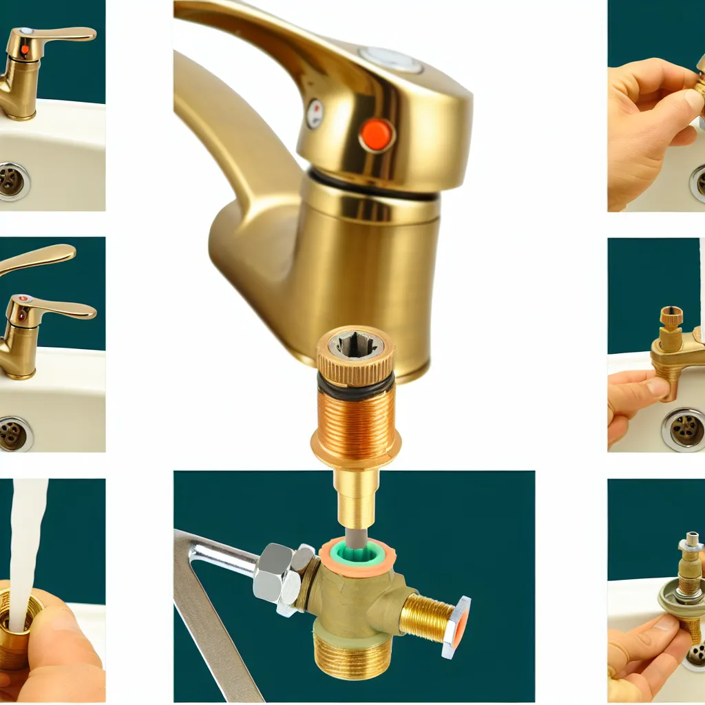 Schemat budowy baterii jednouchwytowej z widoczną głowicą ceramiczną