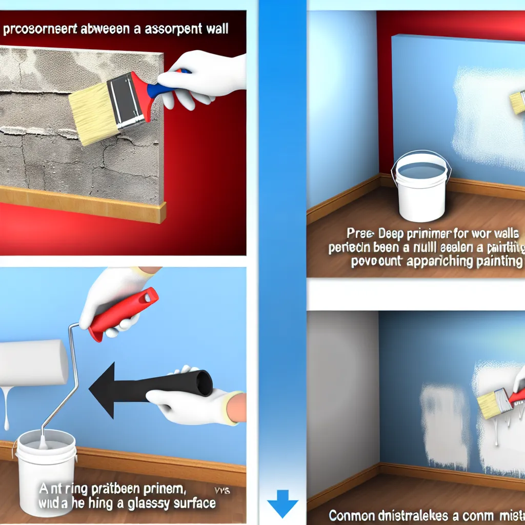 Összehasonlítás: Nedvszívó kezeletlen fal és mélyalapozóval kezelt egyenletes felület