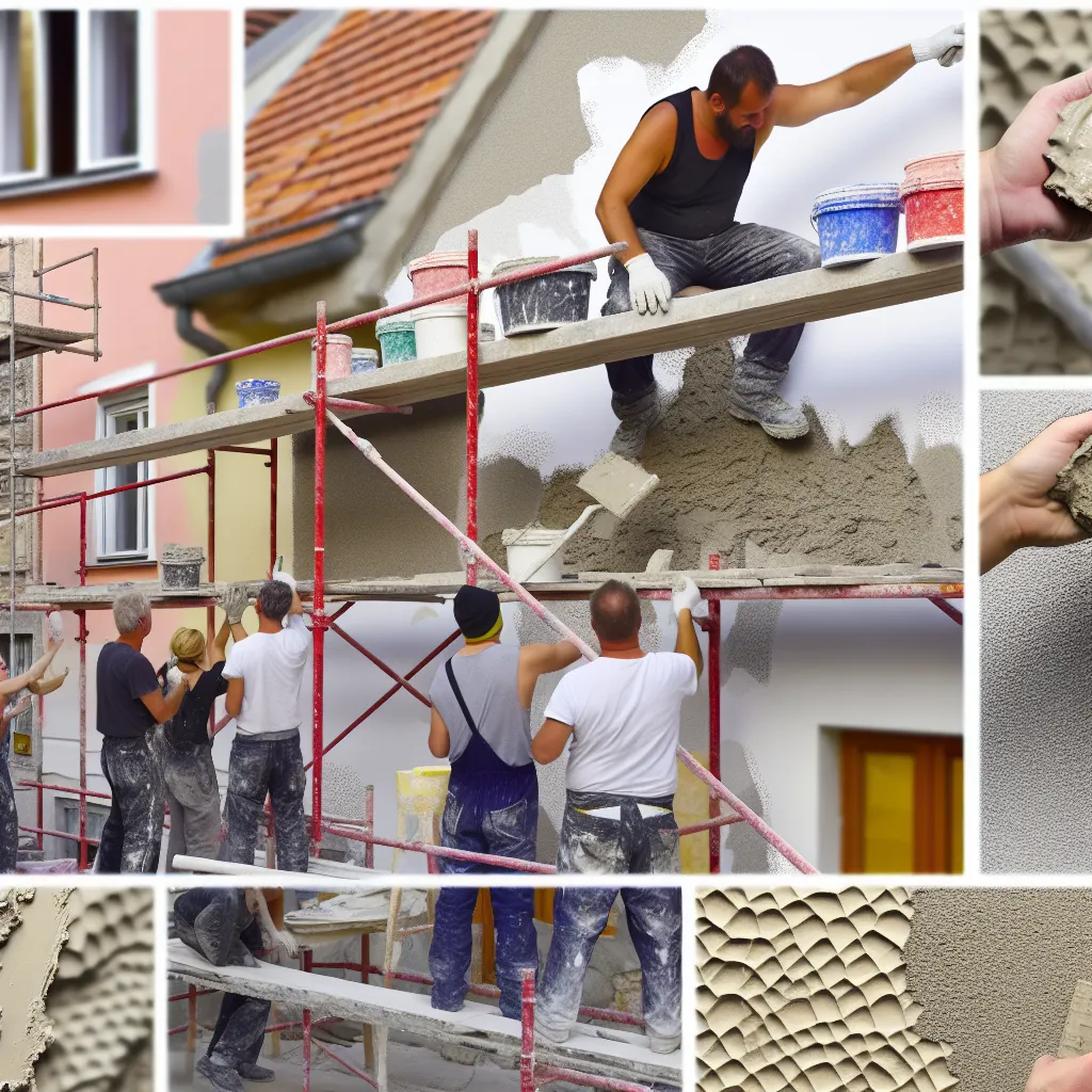 Szakember nemesvakolatot hord fel a falra rozsdamentes glettvassal