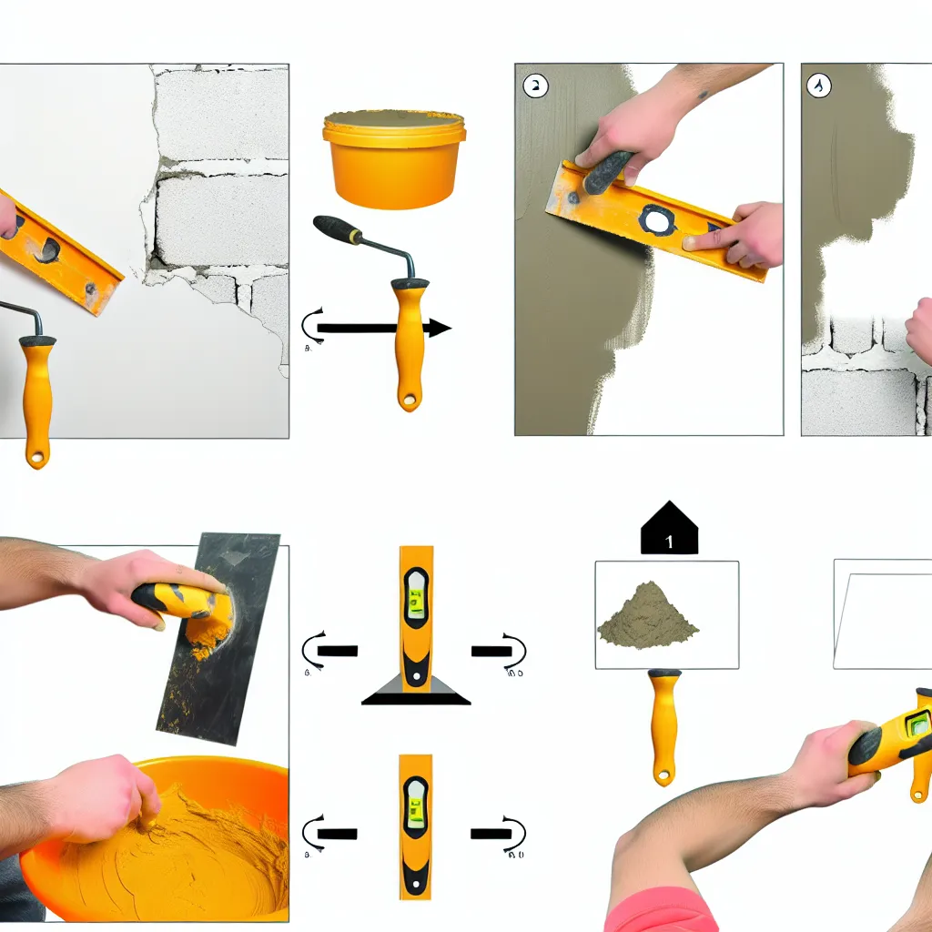 Szükséges szerszámok vakoláshoz: kőműveskanál, simító, vízmérték