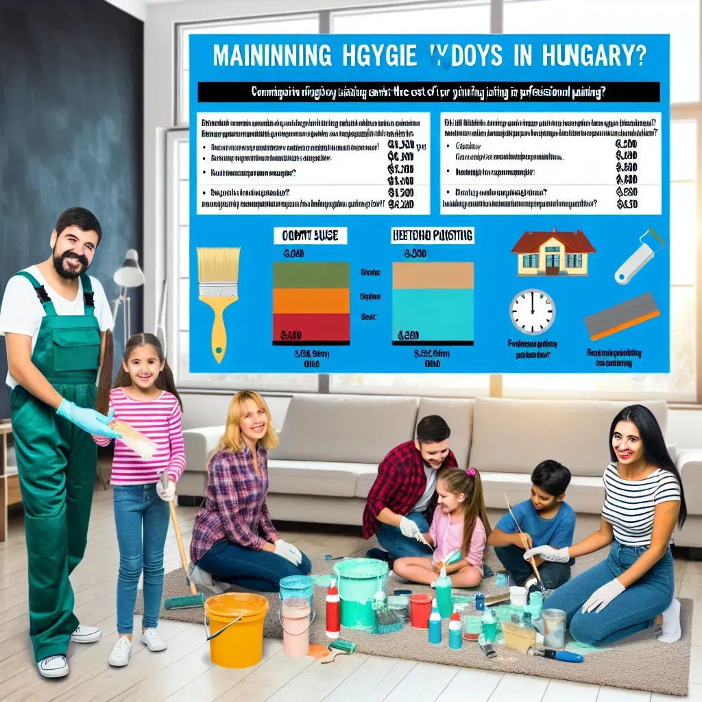 Tisztasági festés költségtervezés számológéppel és festékkel