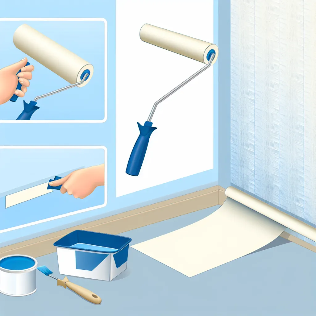 Vlies tapéta ragasztó felhordása közvetlenül a falra hengerrel