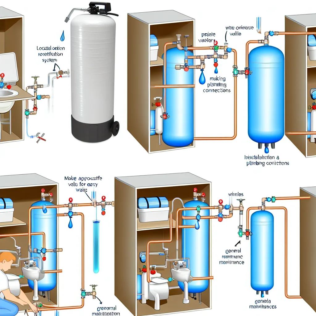 Vízlágyító berendezés elhelyezése a lakás alaprajzán, gépészeti helyiségben